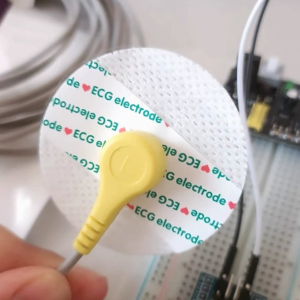Ecg Patch Monitor - Parche de electrodos ECG EKG, botones