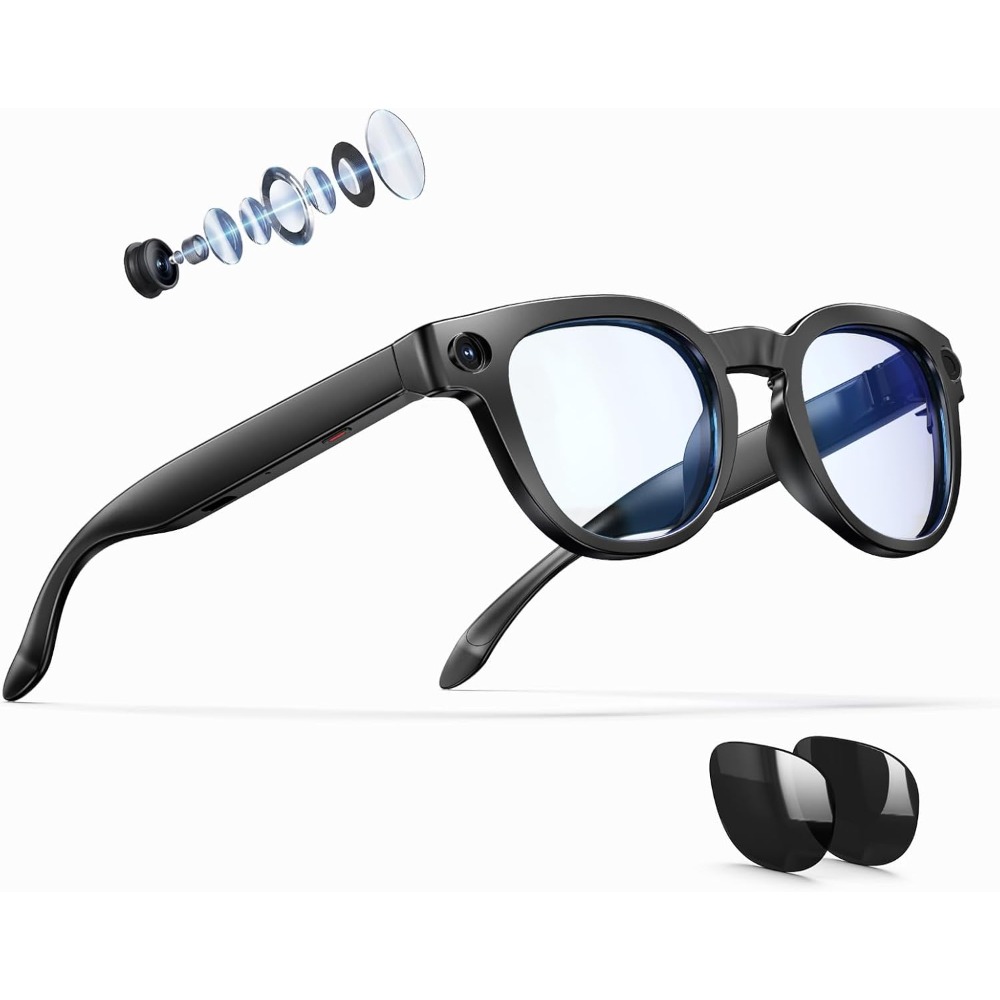 Smart Glasses Lens - Gafas Inteligentes con Cámara de 8MP,