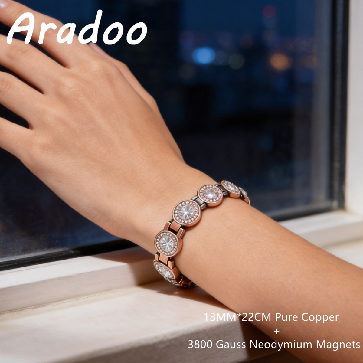 Meditation Headband Eeg - Pulsera de cristal magnético ARADOO 3800