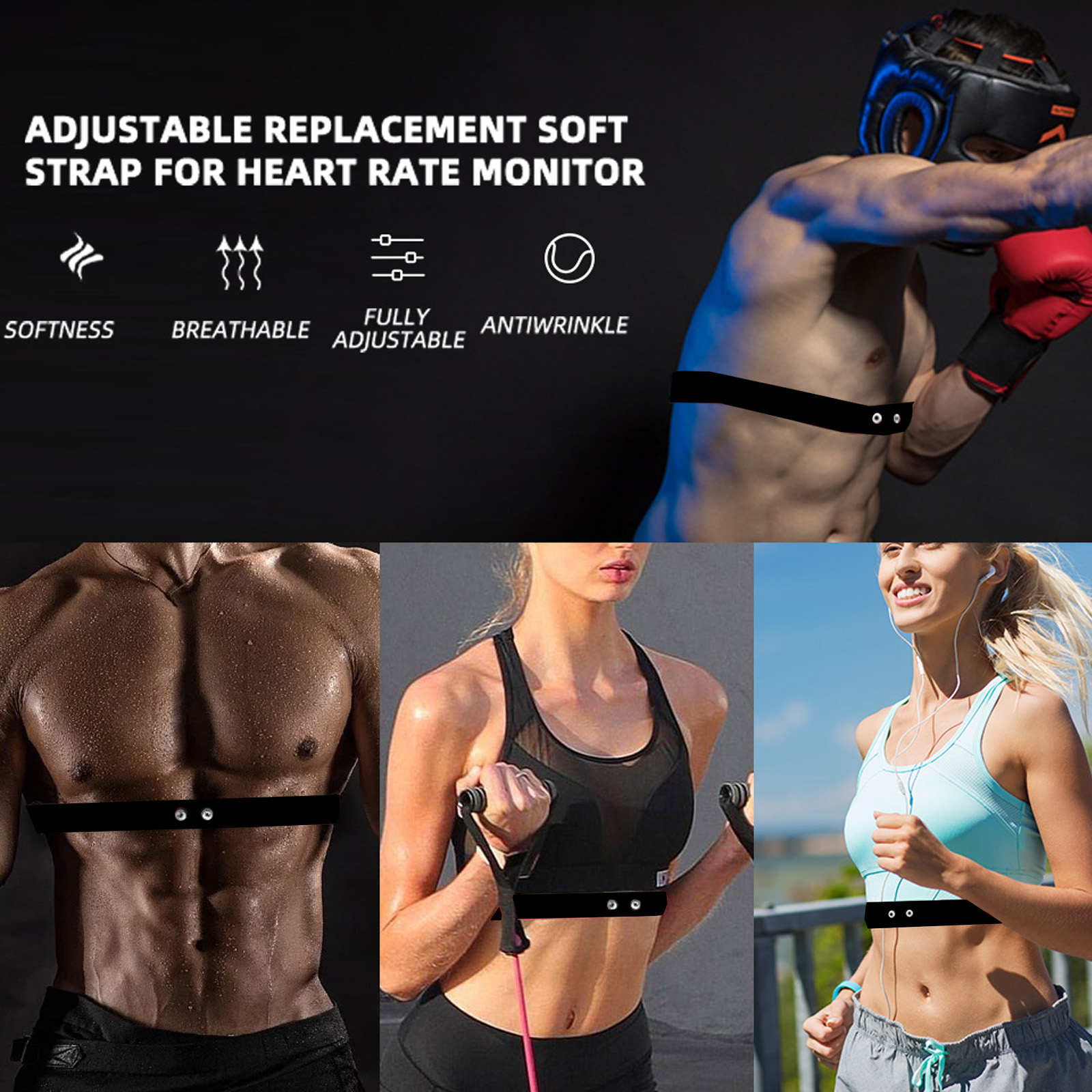 FITCENT correa de pecho de rep - Breath Rate Monitor reseña y precio