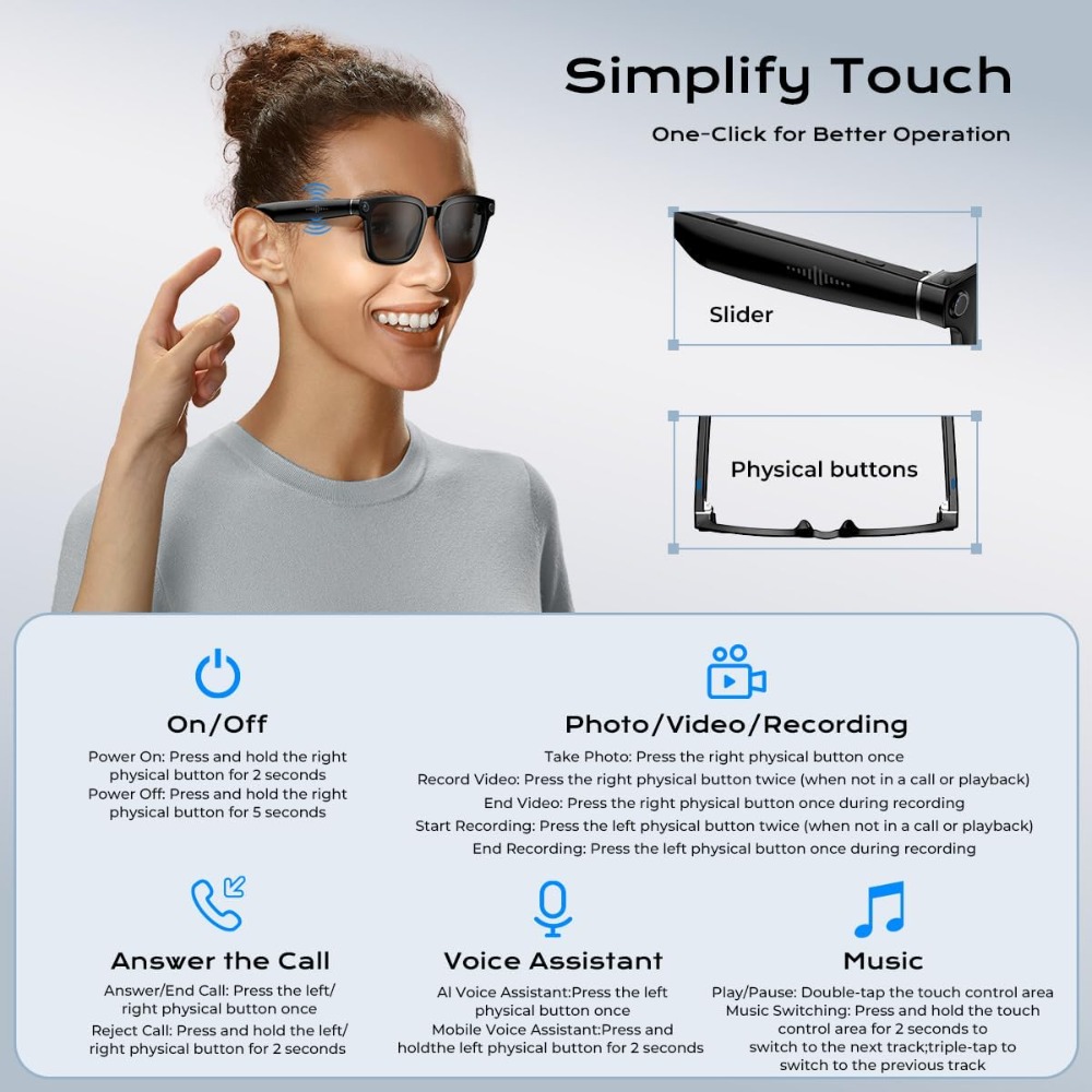 Gafas Inteligentes con Cámara  - Smart Glasses Lens reseña y precio
