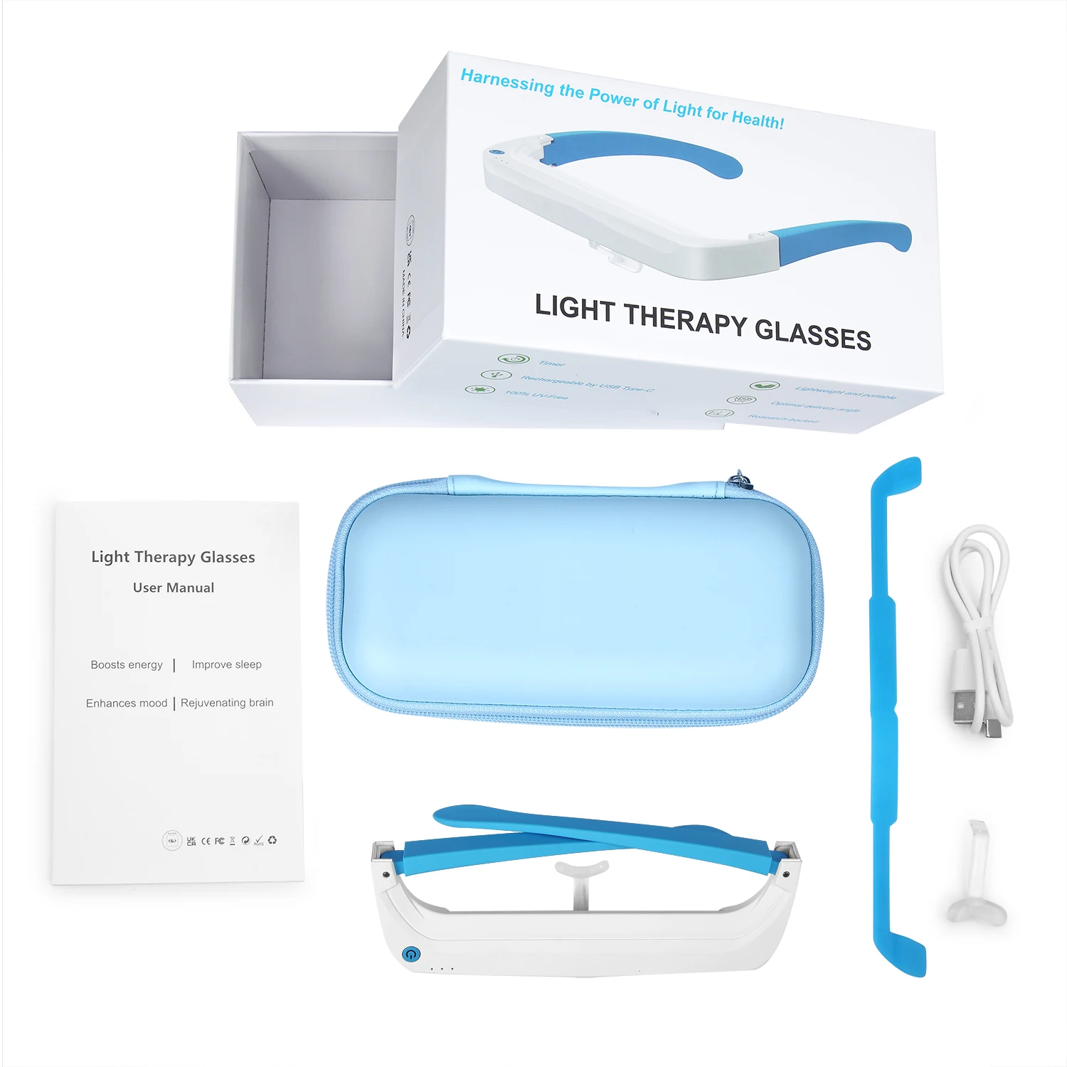 Gafas de Terapia de Luz SAD, F - Light Therapy Glasses reseña y precio
